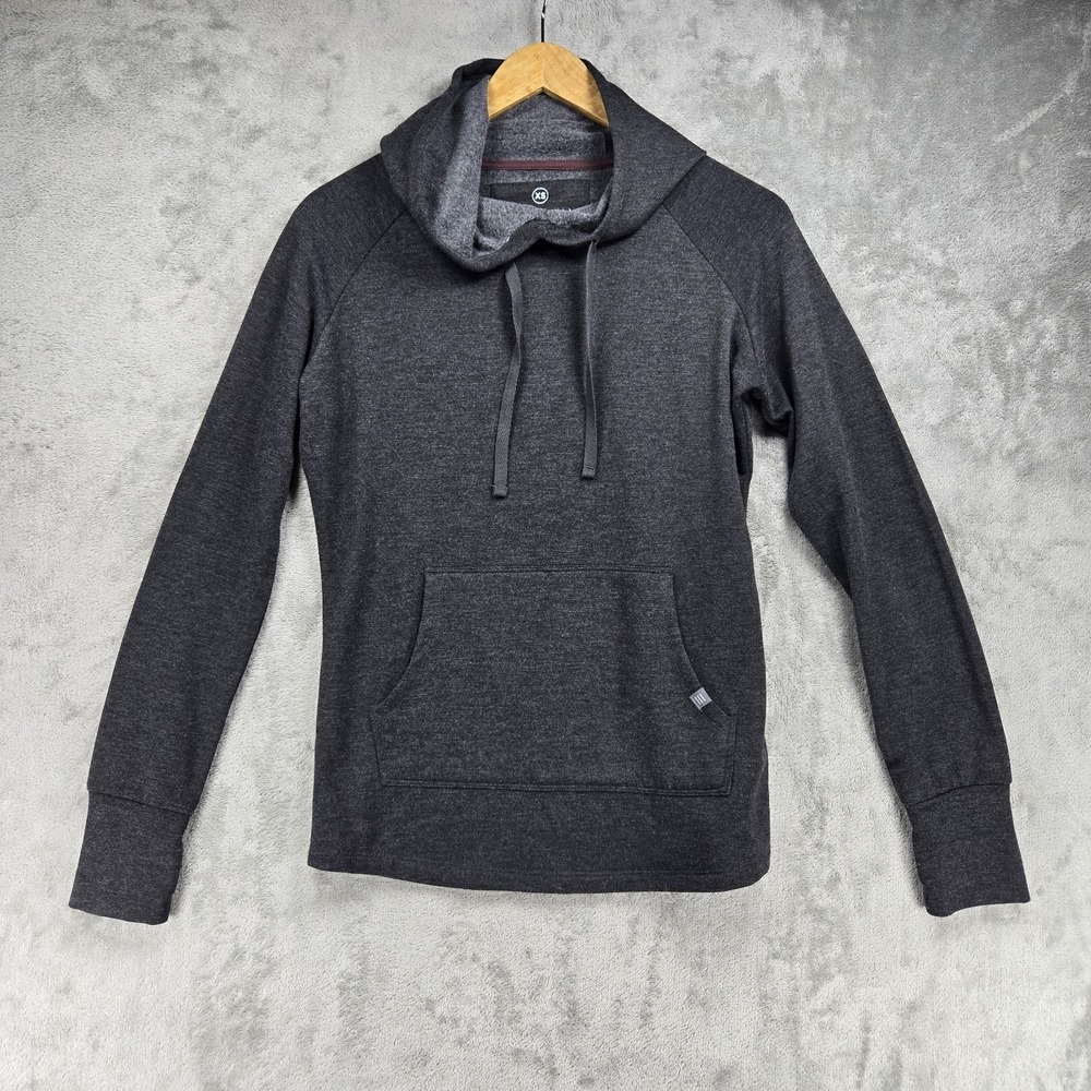 Free Fly Hoodie Sweatshirt Womens XS Gray Bamboo Soft Stretch Drawstring Comfort